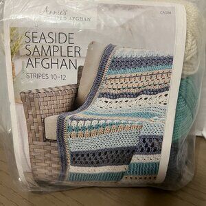 Annie's Crochet Seaside Sampler Afghan Kit Stitch Stripes 10 - 12 New